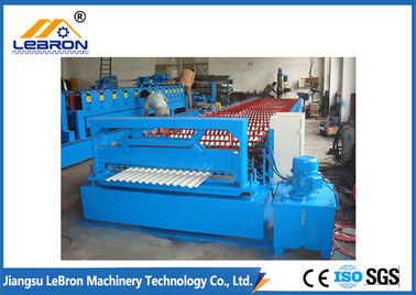 Blue Color Corrugated Sheet Roller Customized Profile Long Service Time