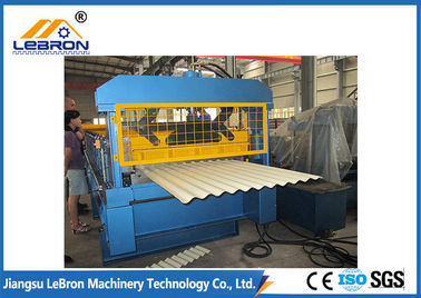 Blue Color Corrugated Sheet Roller Customized Profile Long Service Time
